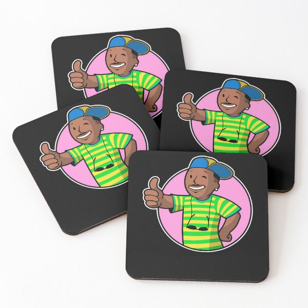 Item preview, Smiling Cartoon Man In A Green And Yellow Striped designed and sold by raposadesign.