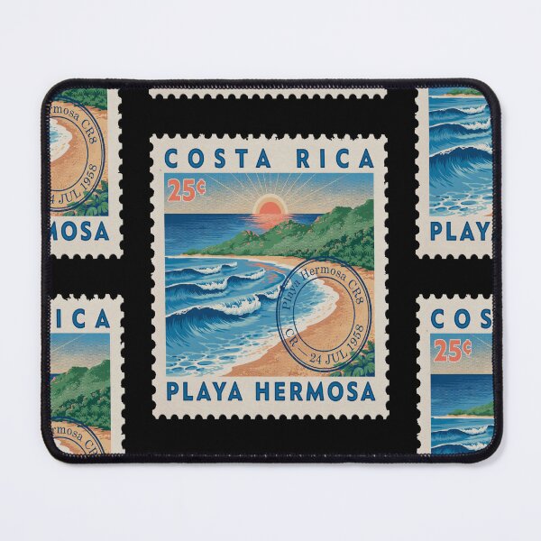 Item preview, Playa Hermosa Costa Rica Pacific Postage Stamp Sticker designed and sold by stickercuffs.