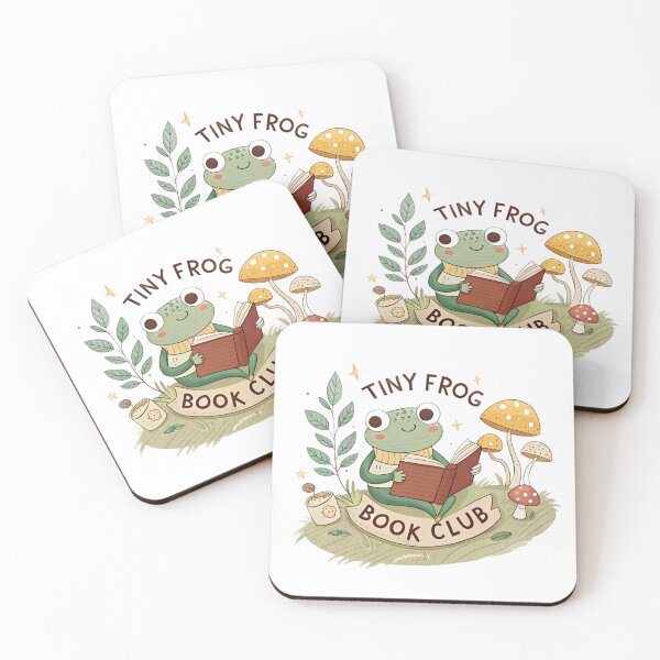 Item preview, Tiny Frog Book Club Cute Reading Frog designed and sold by KHCreativeLab.