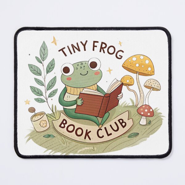 Item preview, Tiny Frog Book Club Cute Reading Frog designed and sold by KHCreativeLab.