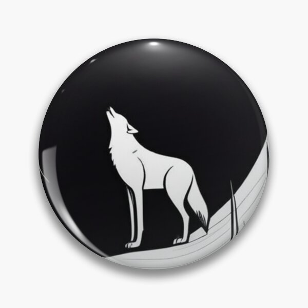 Item preview, Art - Wild Animal Howling at the Moon, Minimalist Aesthetic designed and sold by World-Pets.
