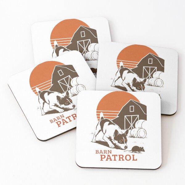 Item preview, Rat Terrier Barn Patrol Retro Farm Dog Vintage Graphic Farm Life Gift designed and sold by RusticMeadow.