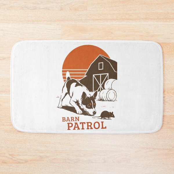 Item preview, Rat Terrier Barn Patrol Retro Farm Dog Vintage Graphic Farm Life Gift designed and sold by RusticMeadow.