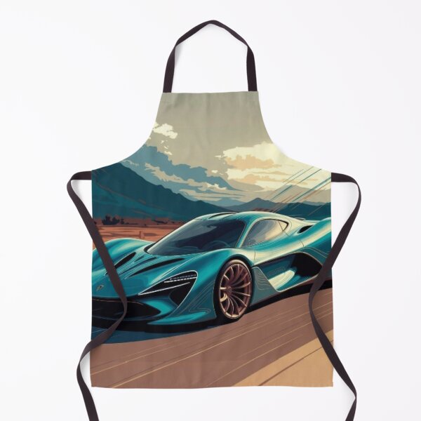 Item preview, Teal Retro Supercar Desert Drive - Vector Comic Car Art designed and sold by Nexus Space.