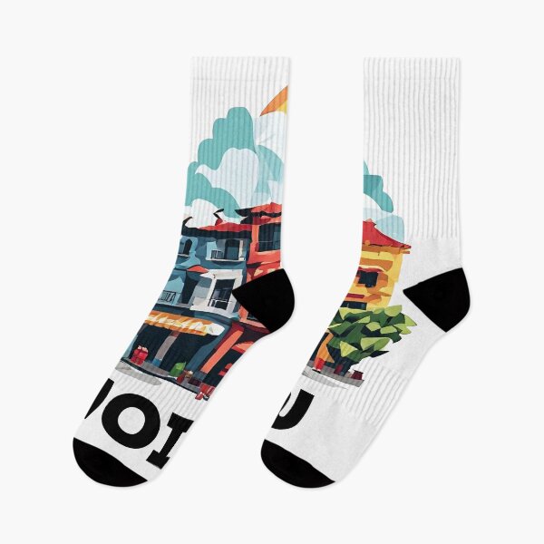 Item preview, Hoi An Vietnam - Abstract Ancient Town Cityscape Art designed and sold by OzzFrequency.