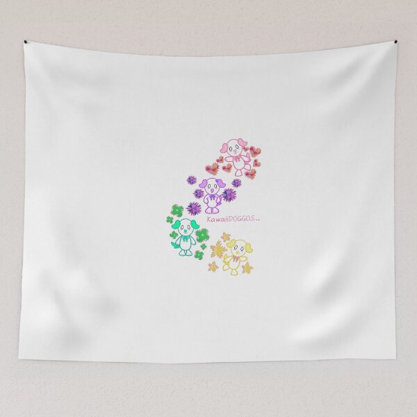 Item preview, KawaiiDOGGOS - stitched fabric symbols print designed and sold by KawaiiDOGGOS(byL) & More.