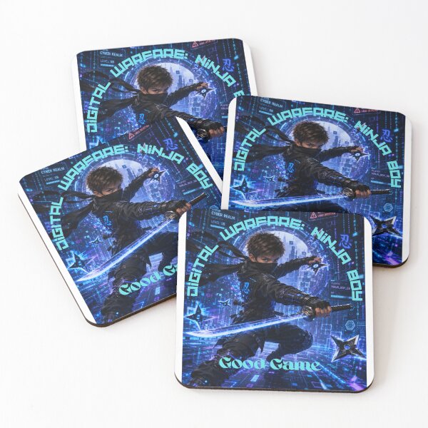 Item preview, Cyber Realm Ninja: Digital Assassin Art, Kids, designed and sold by V8Green.