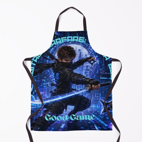 Item preview, Cyber Realm Ninja: Digital Assassin Art, Kids, designed and sold by Marcin Dabski.
