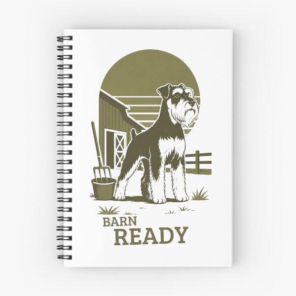 Item preview, Standard Schnauzer Barn Ready Retro Farm Dog Vintage Working Breed Gift designed and sold by RusticMeadow.