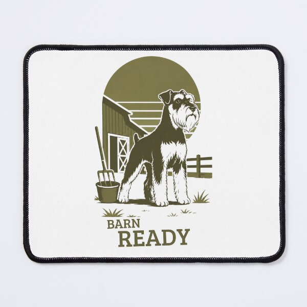 Item preview, Standard Schnauzer Barn Ready Retro Farm Dog Vintage Working Breed Gift designed and sold by RusticMeadow.