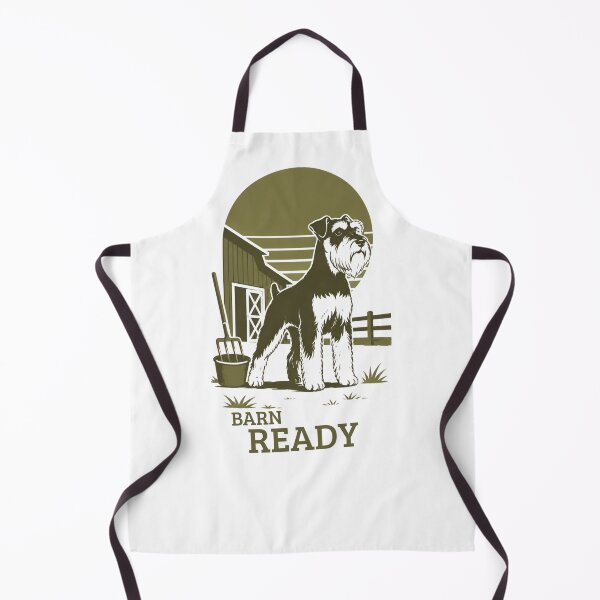 Item preview, Standard Schnauzer Barn Ready Retro Farm Dog Vintage Working Breed Gift designed and sold by RusticMeadow.