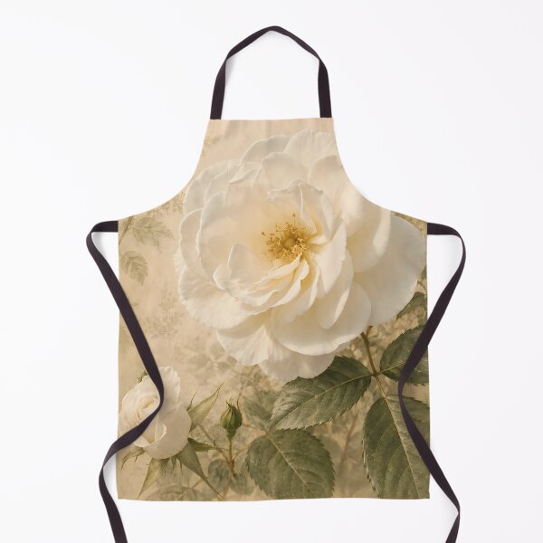 Item preview, Vintage White Rose – Botanical Flow Collection designed and sold by Violafleurviolett.
