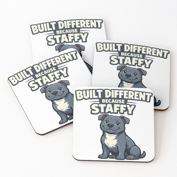 Item preview, Built Different Because Staffy designed and sold by BestFriendTees.