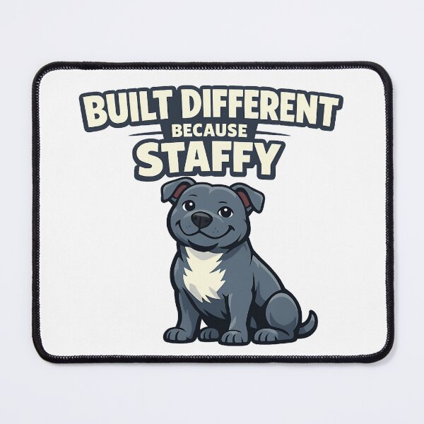 Item preview, Built Different Because Staffy designed and sold by BestFriendTees.