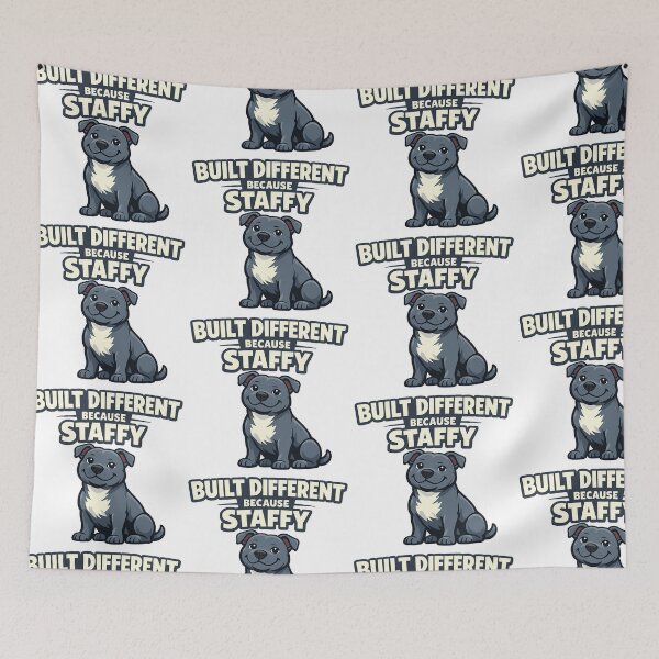 Item preview, Built Different Because Staffy designed and sold by BestFriendTees.
