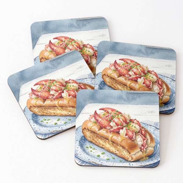 Item preview, Gourmet New England Lobster Roll Watercolor designed and sold by Itjung-Room.