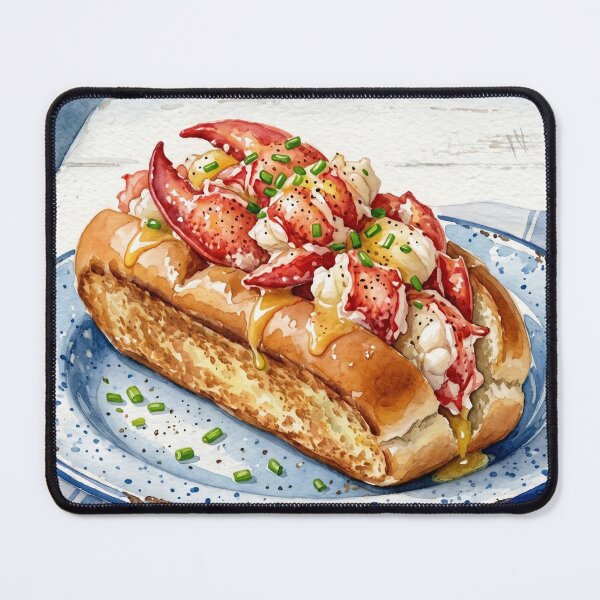 Item preview, Gourmet New England Lobster Roll Watercolor designed and sold by Itjung-Room.