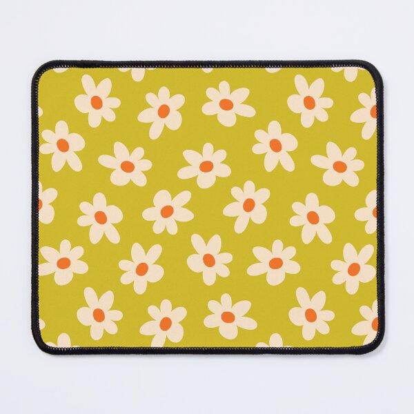 Item preview, Retro Daisy Floral Pattern on Mustard designed and sold by Zaya_art.