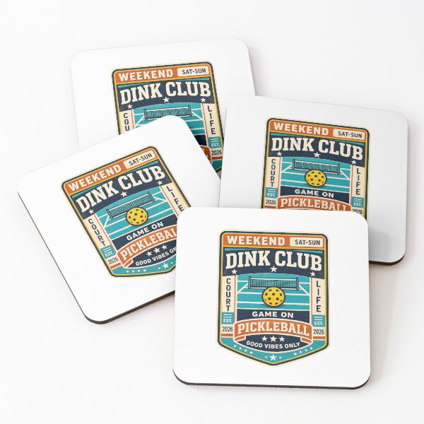 Item preview, Weekend Dink Club Vintage Pickleball Retro Event Badge Design designed and sold by Soft Panic Studio.