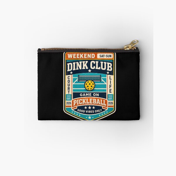 Item preview, Weekend Dink Club Vintage Pickleball Retro Event Badge Design designed and sold by Soft Panic Studio.