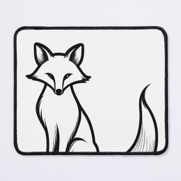 Artikelvorschau, Illustration – Minimalistischer Fuchs, stromlinienförmiger Stil entworfen und verkauft von World-Pets.