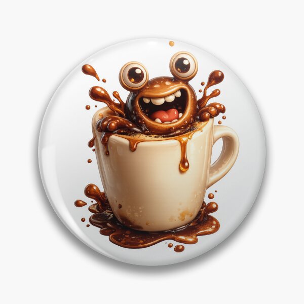 Item preview, Funny Coffee Monster Splash Cartoon Art Shop designed and sold by Bhinfy.