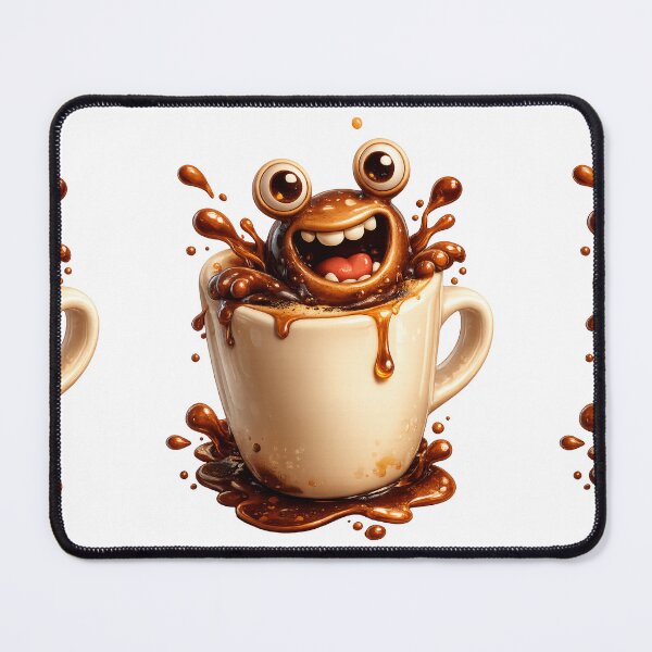 Item preview, Funny Coffee Monster Splash Cartoon Art Shop designed and sold by Bhinfy.