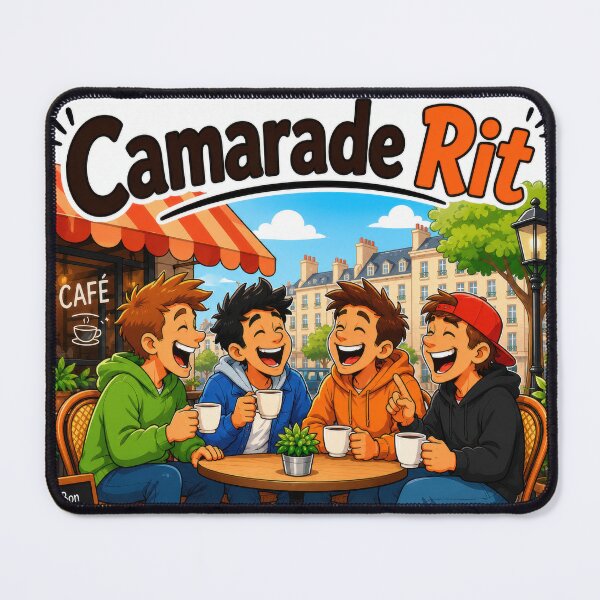 Item preview, Comrade Laughs – A funny pun about friendship and camaraderie between friends designed and sold by WordPlayStudio.
