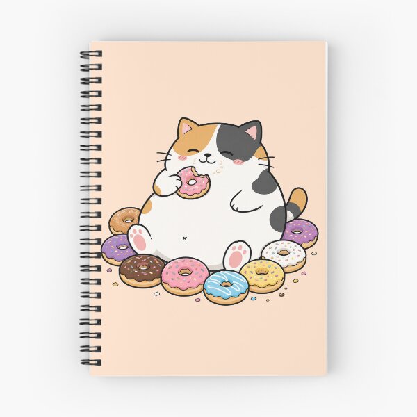 Item preview, Cute Donut Cat Funny Chubby Calico Cat Cartoon Design designed and sold by MonkiFlipp.