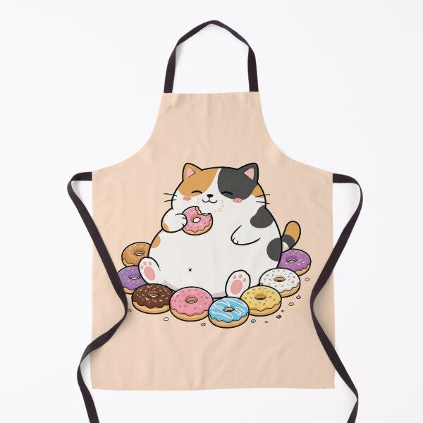 Item preview, Cute Donut Cat Funny Chubby Calico Cat Cartoon Design designed and sold by MonkiFlipp.