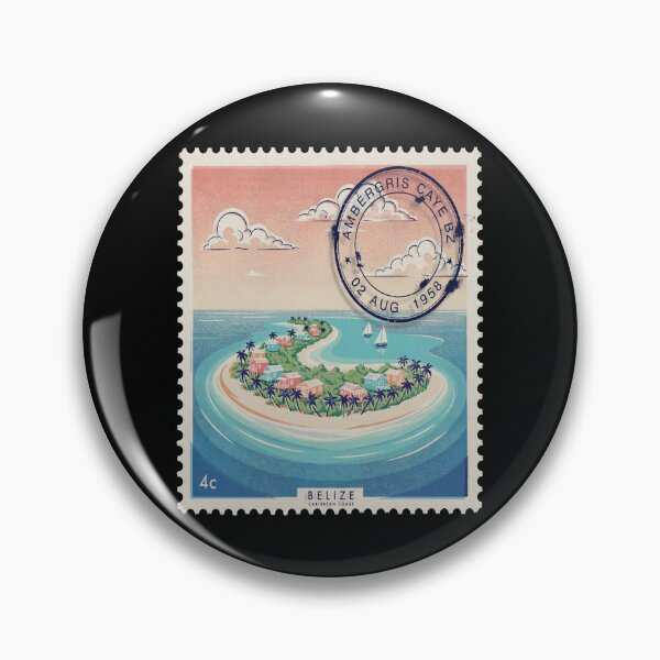 Item preview, Ambergris Caye Belize Caribbean Postage Stamp Travel Sticker designed and sold by stickercuffs.