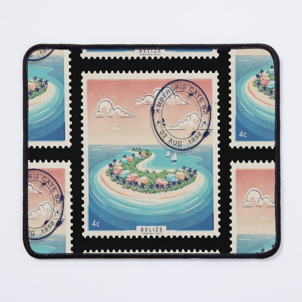Item preview, Ambergris Caye Belize Caribbean Postage Stamp Travel Sticker designed and sold by stickercuffs.
