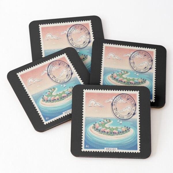 Item preview, Ambergris Caye Belize Caribbean Postage Stamp Travel Sticker designed and sold by stickercuffs.