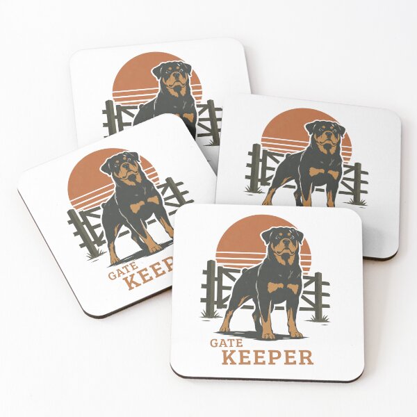 Item preview, Rottweiler Gate Keeper Retro Farm Dog Vintage Guardian Breed Gift designed and sold by RusticMeadow.