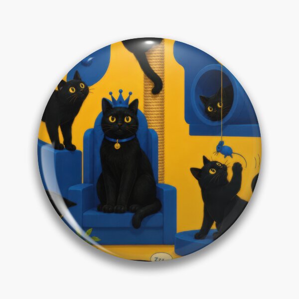 Item preview, Playful Black Cats Pattern #3 designed and sold by Andy Gambino Art.