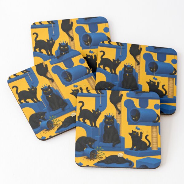 Item preview, Playful Black Cats Pattern #3 designed and sold by Andy Gambino Art.