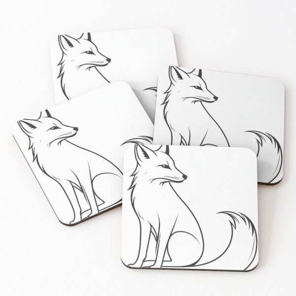 Item preview, Illustration - Pure Line Fox, Contemporary Aesthetic designed and sold by World-Pets.