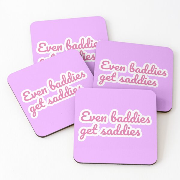 Item preview, Even Baddies Get Saddies Pink Aesthetic Quote designed and sold by StikerChuns.