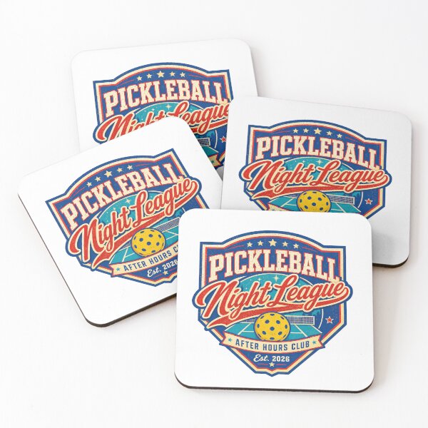 Item preview, Pickleball Night League After Hours Club Vintage Baseball Style Design designed and sold by Soft Panic Studio.
