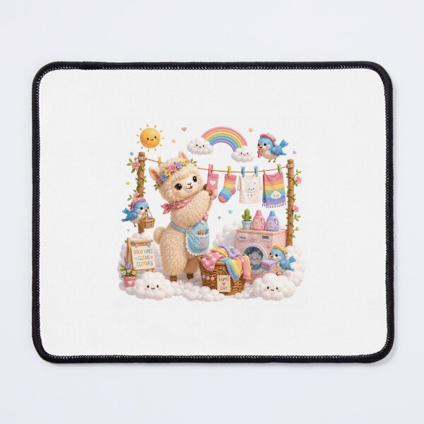 Item preview, Alpaca rainbow laundry day designed and sold by QuirkNest Studio .