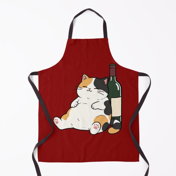 Item preview, Cute Wine Cat Funny Chubby Calico Cat Cartoon Desig designed and sold by MonkiFlipp.