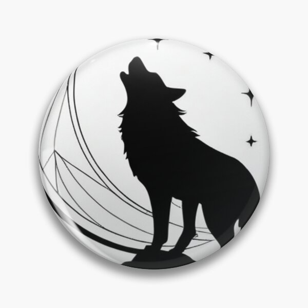 Item preview, Illustration - Stylized Wolf Howling at the Moon, Geometric Patterns designed and sold by World-Pets.
