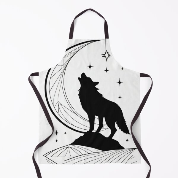 Item preview, Illustration - Stylized Wolf Howling at the Moon, Geometric Patterns designed and sold by World-Pets.
