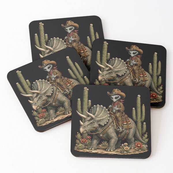 Item preview, Alien Cowboy designed and sold by Funny Vintage Stickers And T-Shirts.