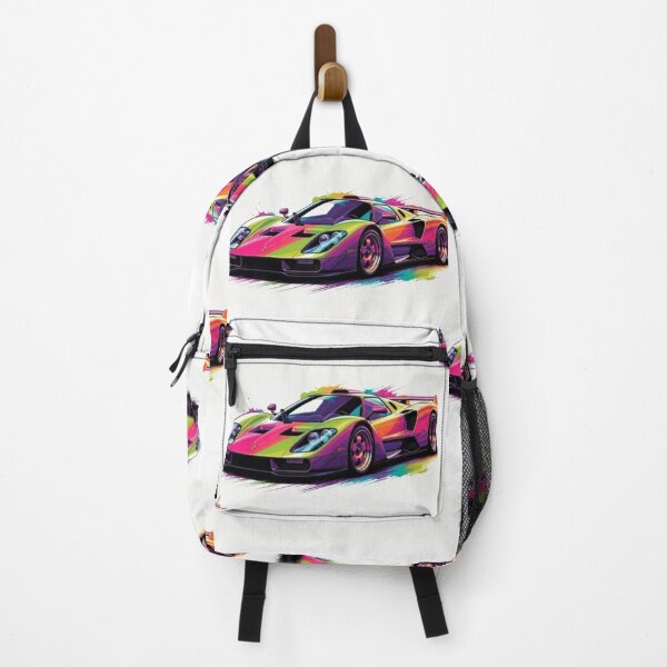 Item preview, Retro Splatter Supercar - Neon Vector Racing Art designed and sold by Nexus Space.