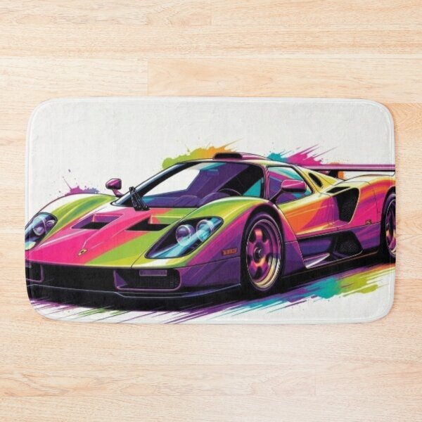 Item preview, Retro Splatter Supercar - Neon Vector Racing Art designed and sold by Nexus Space.