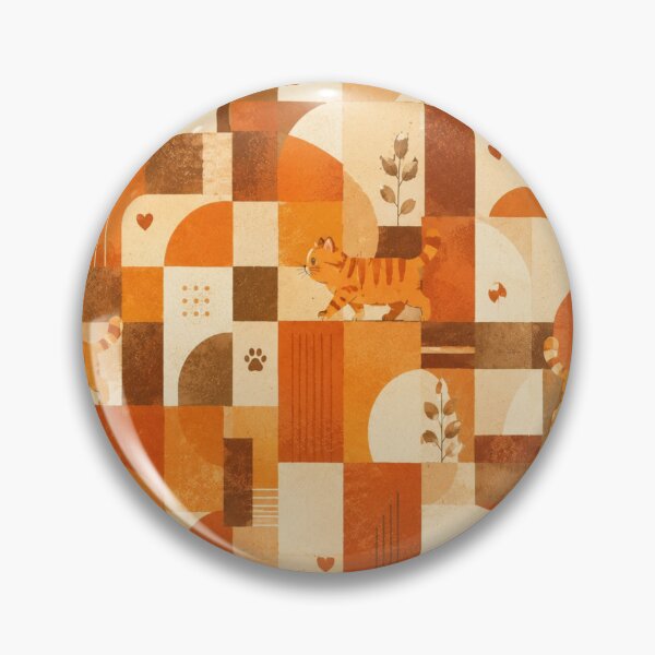 Item preview, Gingerboi Walking Geometric Pattern Warm Autumn Colors designed and sold by Mindworx21.