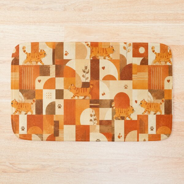 Item preview, Gingerboi Walking Geometric Pattern Warm Autumn Colors designed and sold by Mindworx21.