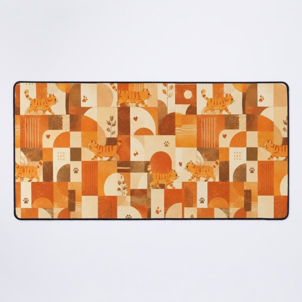 Item preview, Gingerboi Walking Geometric Pattern Warm Autumn Colors designed and sold by Mindworx21.
