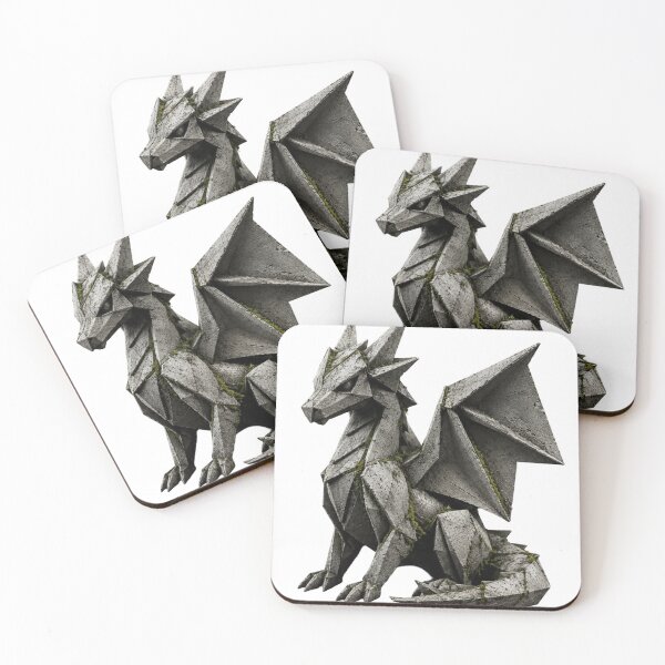 Item preview, Geometric Origami Dragon Low Poly Fantasy Art Shop designed and sold by Bhinfy.